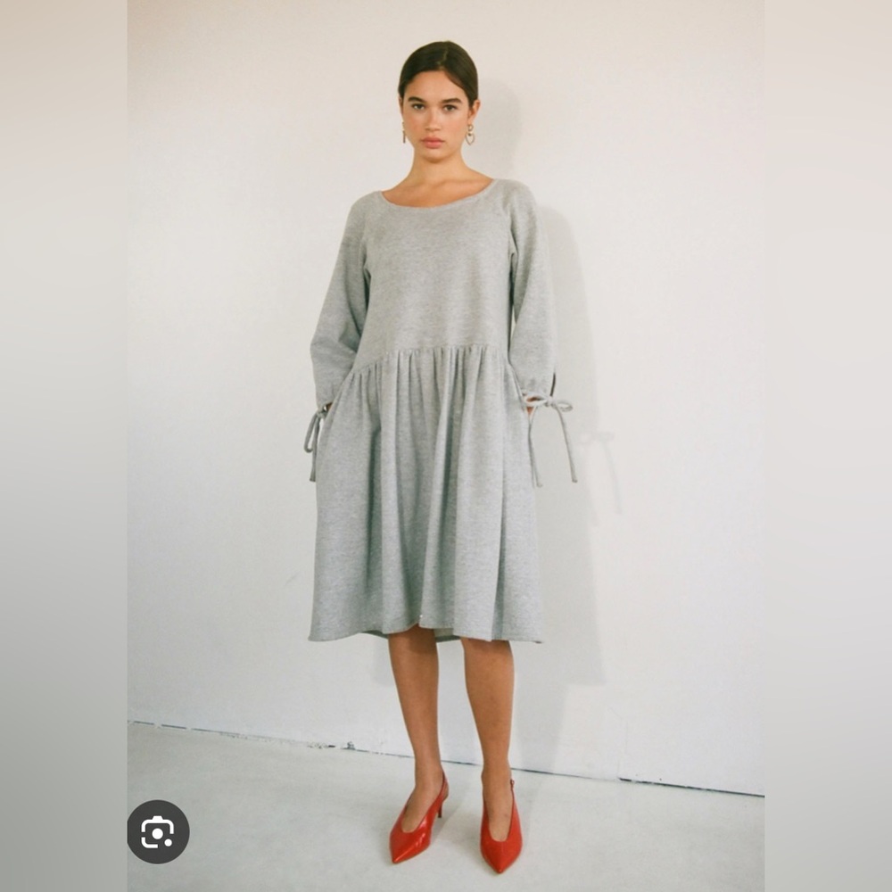 Eliza Faulkner cozy gray dress
